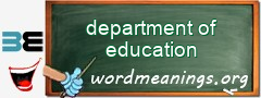WordMeaning blackboard for department of education